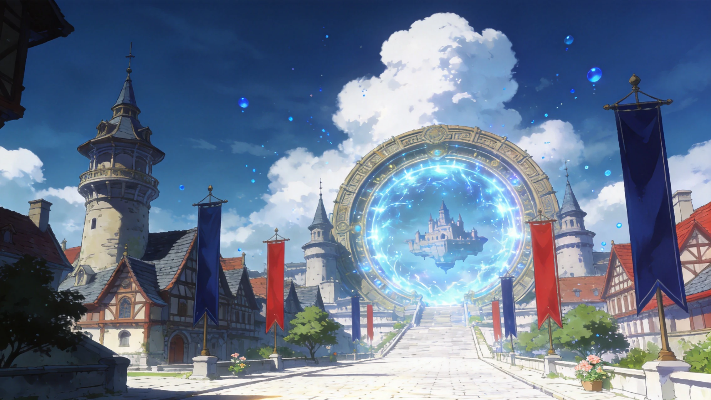 The guild-city portal at the heart of AITANIA