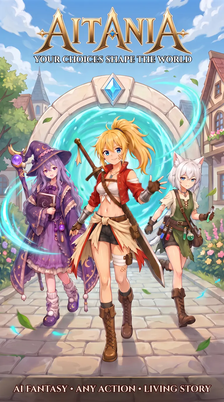 AITANIA companions crossing the guild-city portal